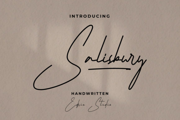 Salisbury: A Gentle Script Typeface for Editorial Design