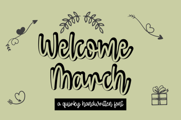 Welcome March Font: Elegant Script for Crafters
